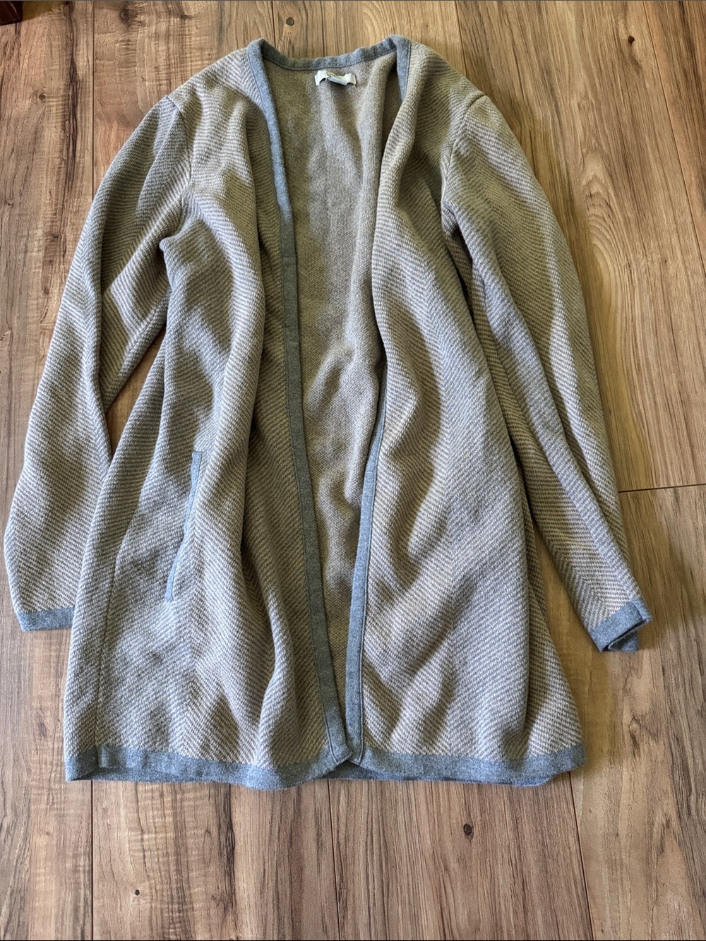 Croft & barrow Light Gray Open Front Cardigan
